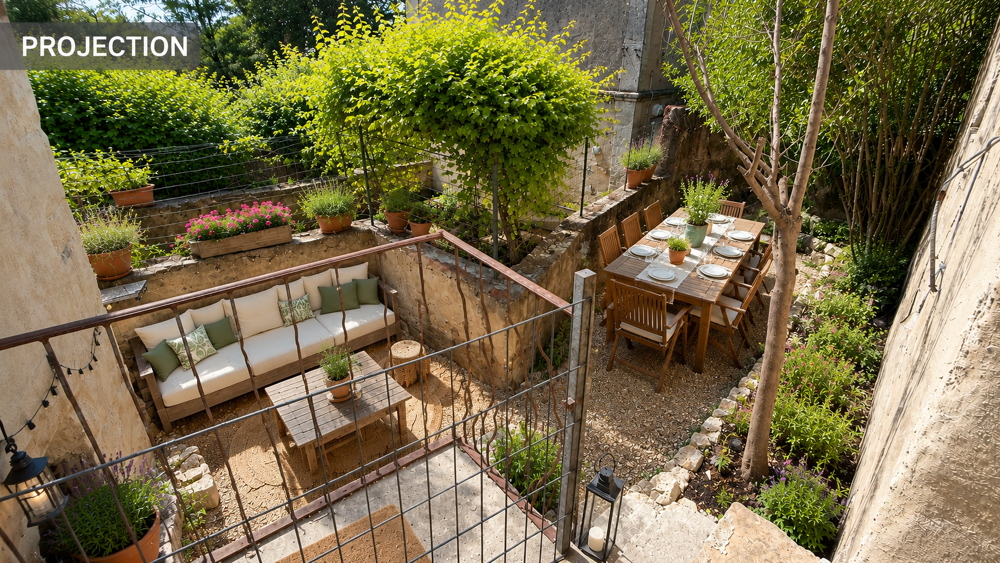 Vente Maison Charmante maison de village rénovée avec jardin, terrasse, grand garage et caves voûtées Uzes