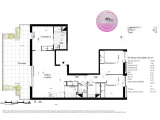  Appartement � vendre 4 pi�ces 93 m�