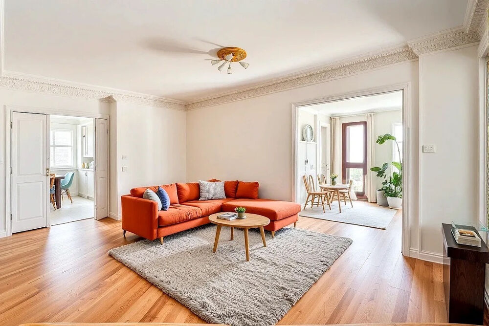 Appartement lumineux avec balcon sur parc, dans résidence sécurisée avec ascenseur