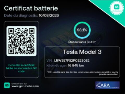 Model 3 MY22 AUTONOMIE STANDARD PLUS RWD & PACK ATTELAGE 2023 occasion 77090 Coll&eacute;gien