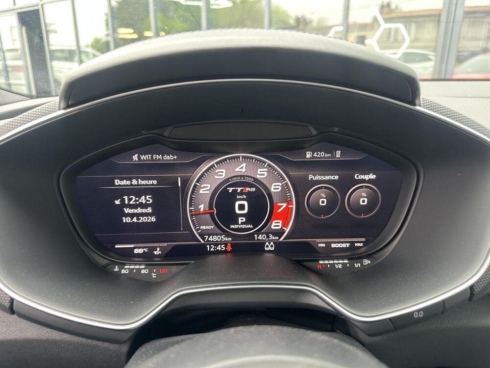 TT RS Quattro 2,5 TFSI 400ch BV S-TRONIC - Phase 3 - GARANTIE 1 2016 occasion 33450 Montussan