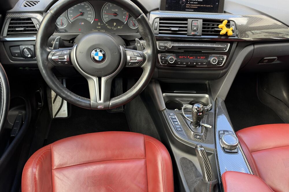 M4 F82 COUP&Eacute;-431 CH-DKG-PACK CARBONE-HARMAN KARDON-CUIR ROUGE 2015 occasion 78760 Jouars-Pontchartrain