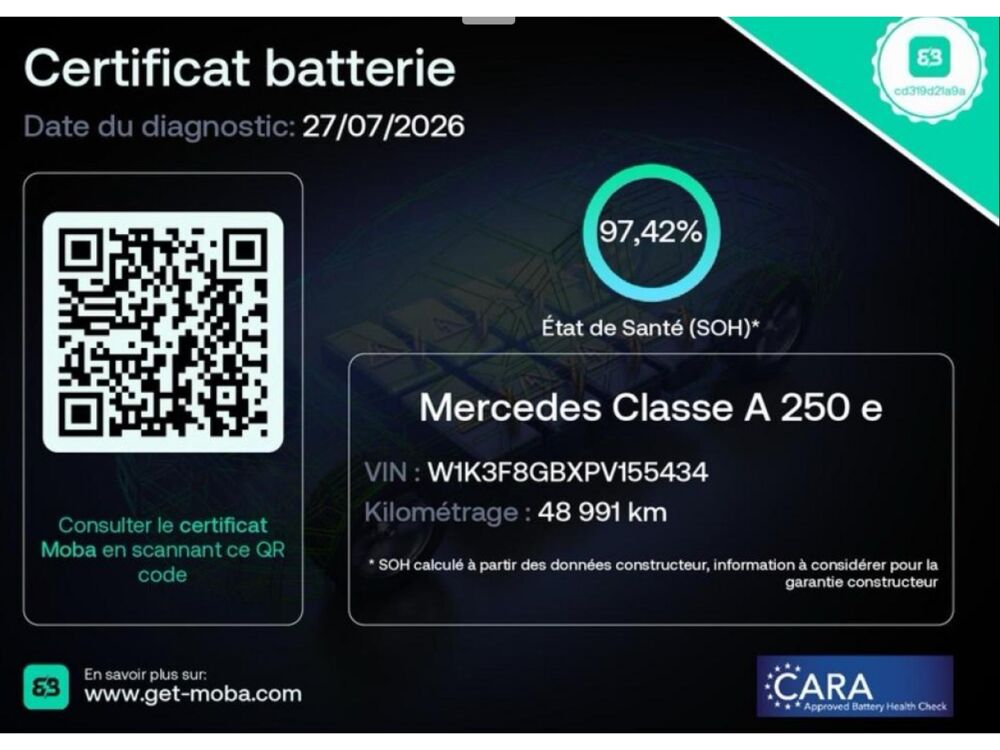 Classe A IV 250 E AMG LINE - BV 8G-DCT PACK TO. 2022 occasion 77090 Coll&eacute;gien