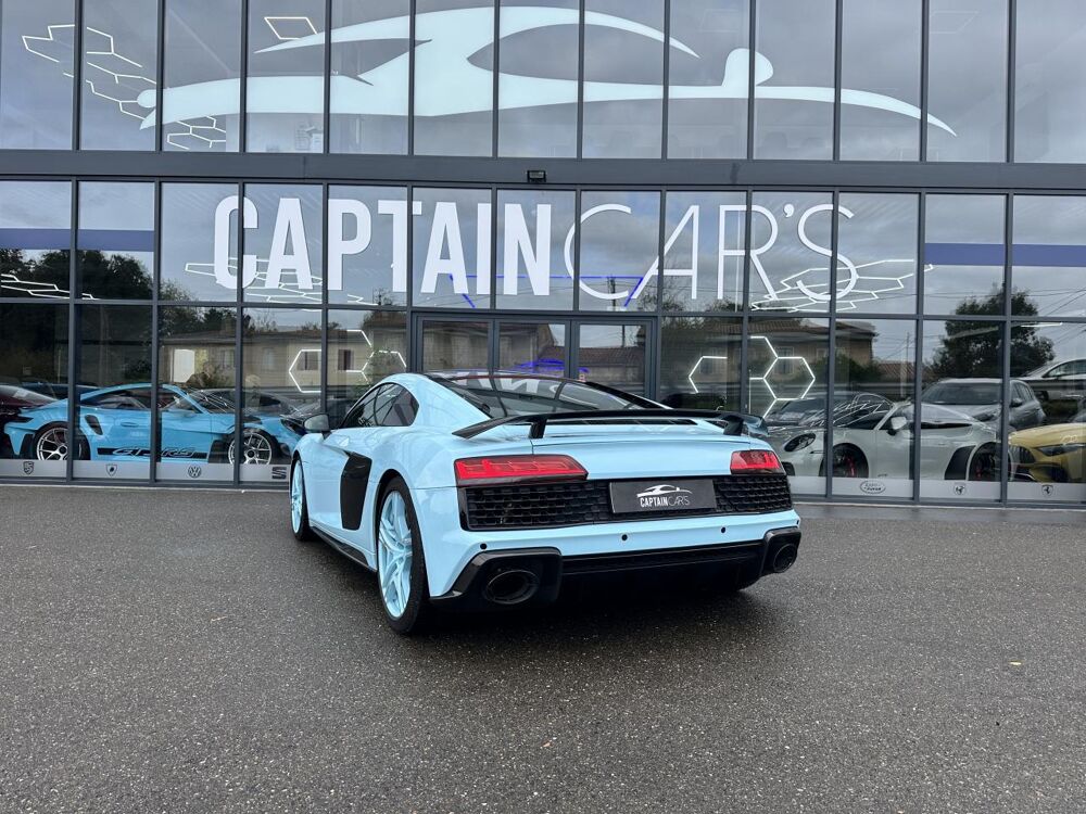 R8 Quattro 5.2 V10+ FSI 620 CH PERFORMANCE - S-TRONIC PPF BLEU 2021 occasion 33450 Montussan