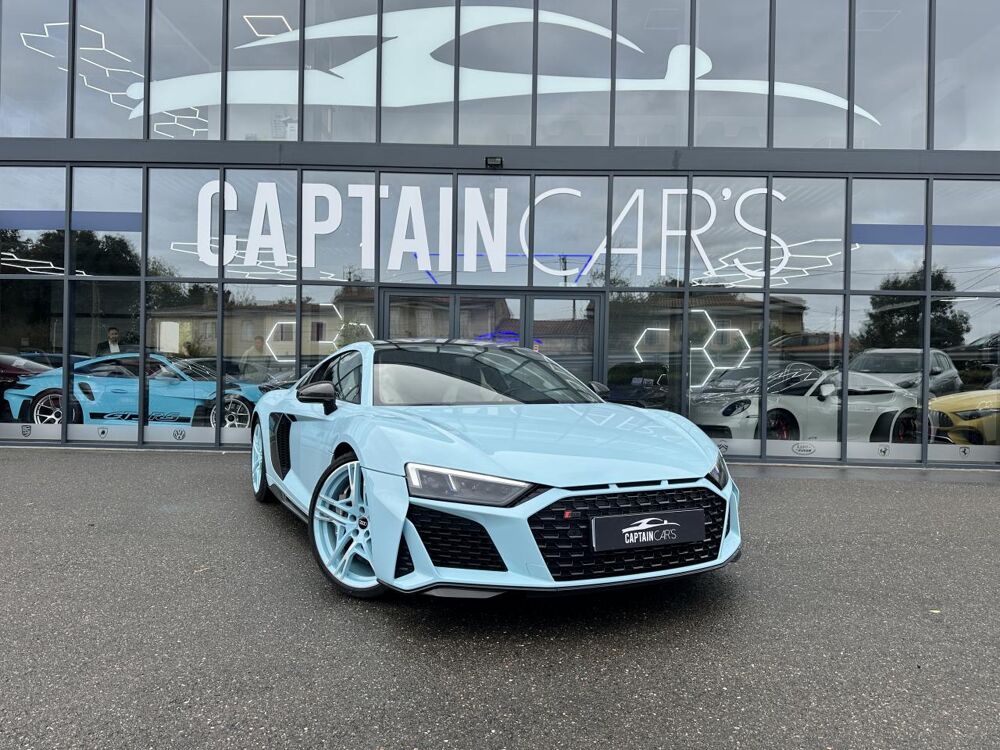 R8 Quattro 5.2 V10+ FSI 620 CH PERFORMANCE - S-TRONIC PPF BLEU 2021 occasion 33450 Montussan