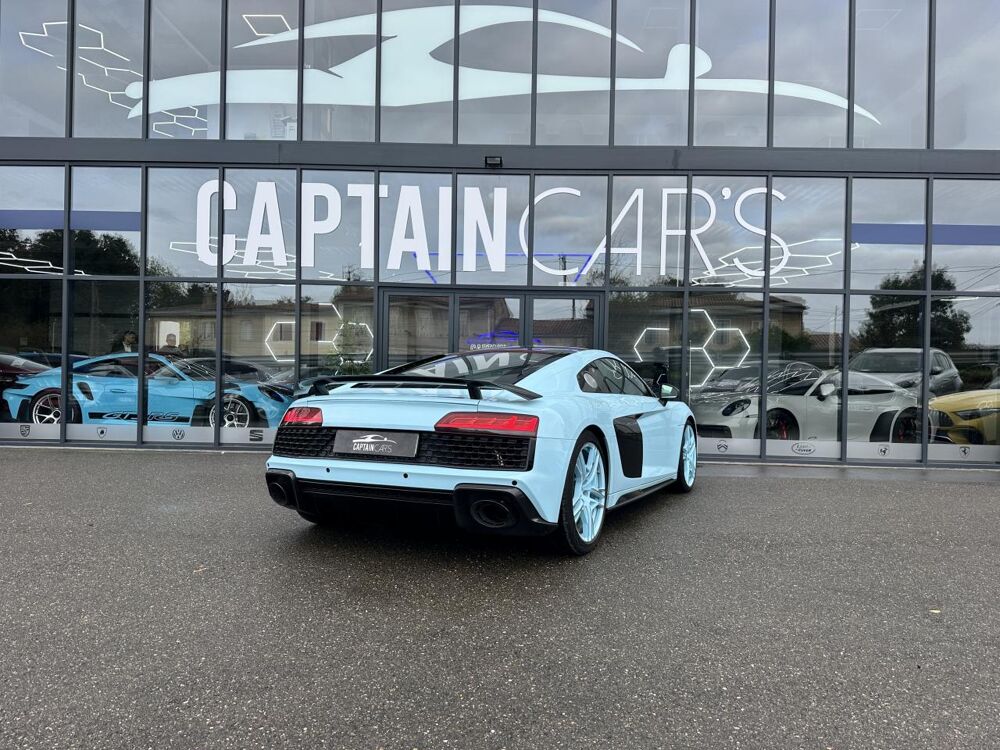 R8 Quattro 5.2 V10+ FSI 620 CH PERFORMANCE - S-TRONIC PPF BLEU 2021 occasion 33450 Montussan