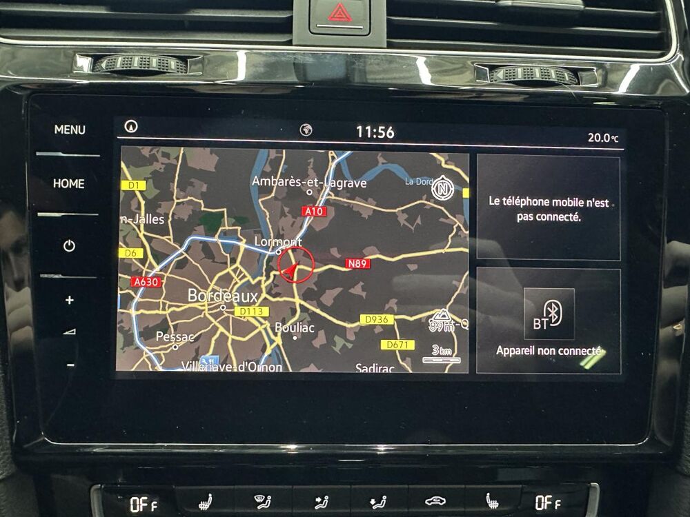Golf 1.6 16V TDI CR - 115 - BV DSG 7 VII BERLINE Carat Exclusive 2018 occasion 33370 Artigues-pr&egrave;s-Bordeaux