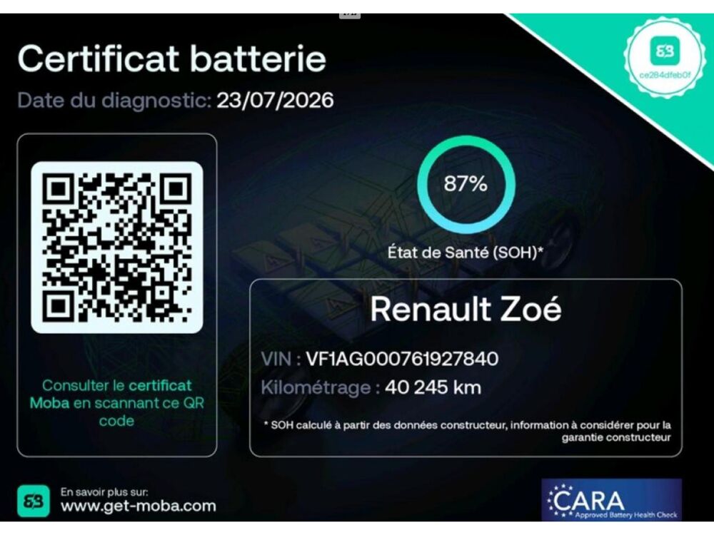 Zo&eacute; Z.E R90 INTENS 41Kwh - BVA 2018 occasion 77090 Coll&eacute;gien