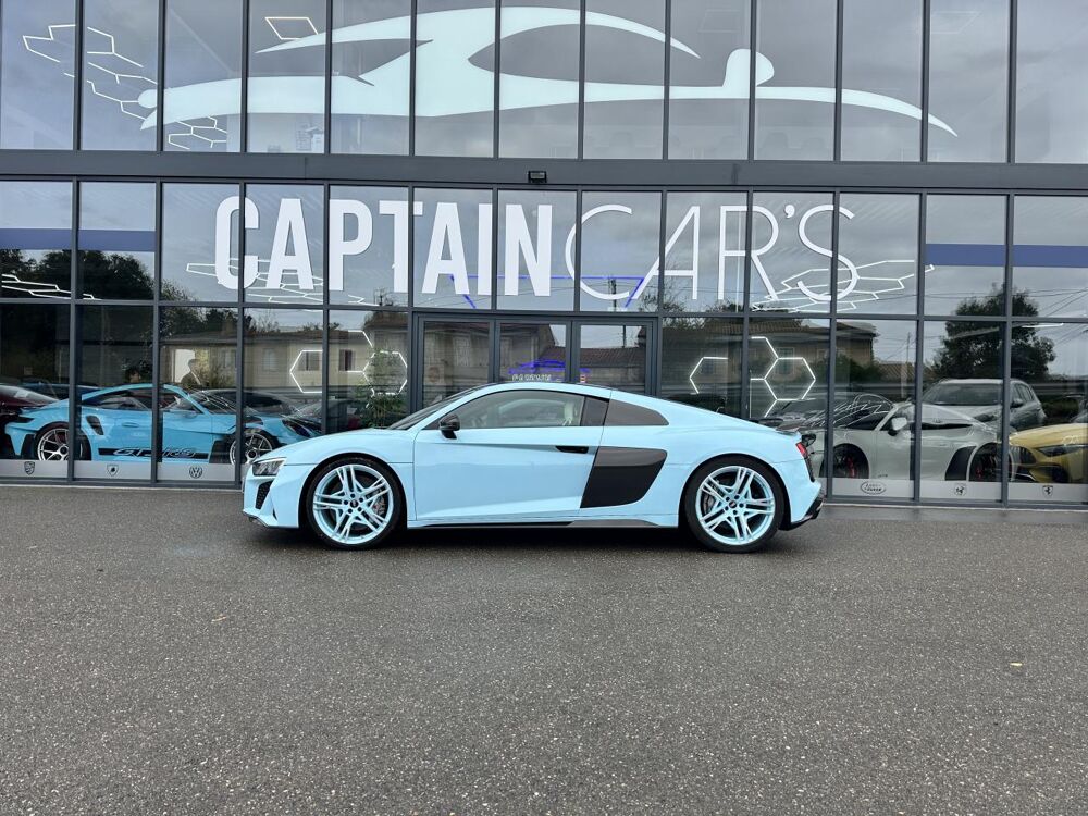 R8 Quattro 5.2 V10+ FSI 620 CH PERFORMANCE - S-TRONIC PPF BLEU 2021 occasion 33450 Montussan