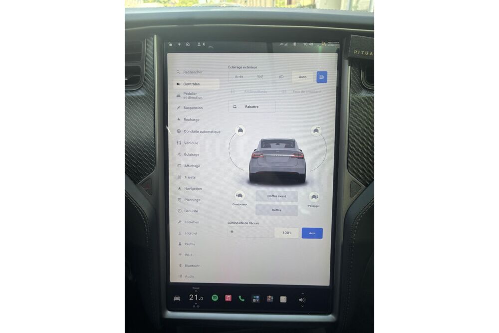 Model X 100D 525 ch- Autopilot Am&eacute;lior&eacute; - Int&eacute;rieur Cuir & Cam&eacute;ra 36 2018 occasion 78760 Jouars-Pontchartrain