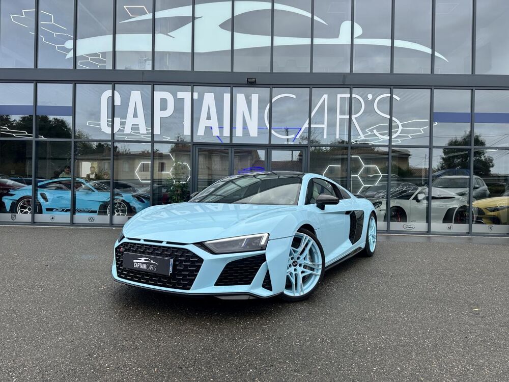 R8 Quattro 5.2 V10+ FSI 620 CH PERFORMANCE - S-TRONIC PPF BLEU 2021 occasion 33450 Montussan
