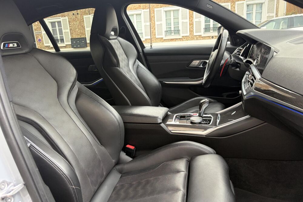 M3 BMW G80 Competition 510 ch Brooklyn Grey Si&egrave;ges ventil&eacute;s Har 2021 occasion 78760 Jouars-Pontchartrain