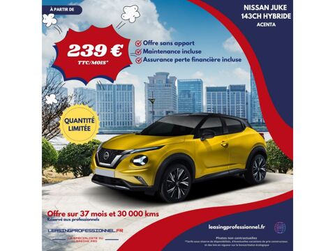 Nissan Juke 1.6 Hybrid - 143 - BVA N-Connecta LEASING POUR PRO - LLD 2025 occasion Nice 06000