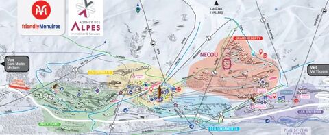   NECOU Pistes de ski < 100 m - Alimentation < 100 m - Centre ville < 1 km - Télévision - Balcon Rhône-Alpes, Les Menuires (73440)