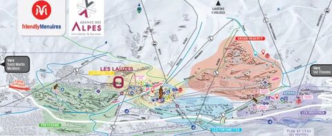   LAUZES Pistes de ski < 100 m - Télévision - Balcon - Local skis - Ascenseur . . . Rhône-Alpes, Les Menuires (73440)