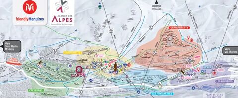   . Pistes de ski < 100 m - Alimentation < 200 m - Télévision - Balcon - Local skis . . . Rhône-Alpes, Les Menuires (73440)