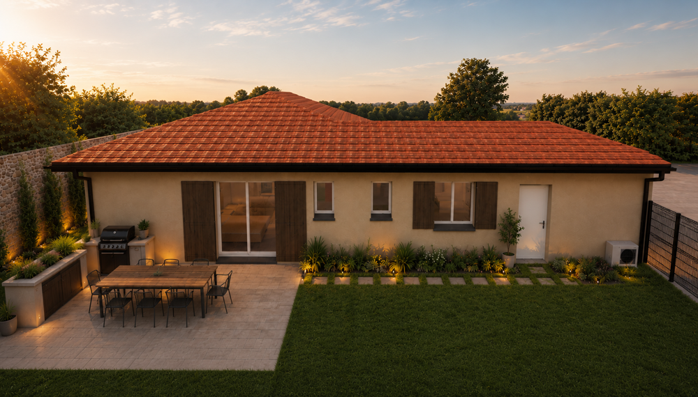 Au coeur du charmant village de Chavanoz, villa neuf T4 de plain-pied