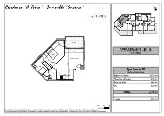  Appartement � vendre 2 pi�ces 41 m�