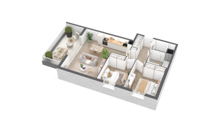  Appartement � vendre 3 pi�ces 66 m�