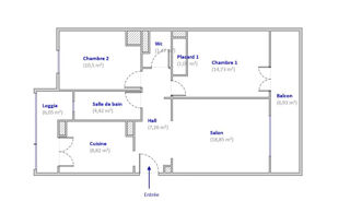  Appartement � vendre 3 pi�ces 67 m�