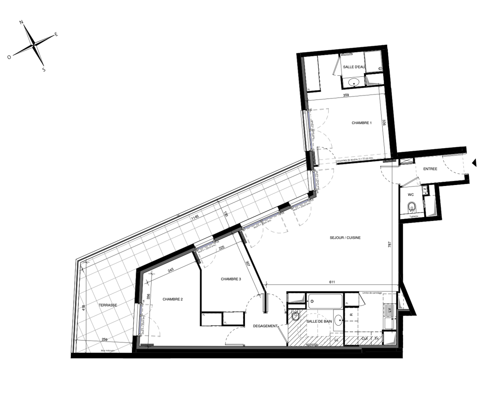 Appartement a louer montrouge - 4 pièce(s) - 93 m2 - Surfyn