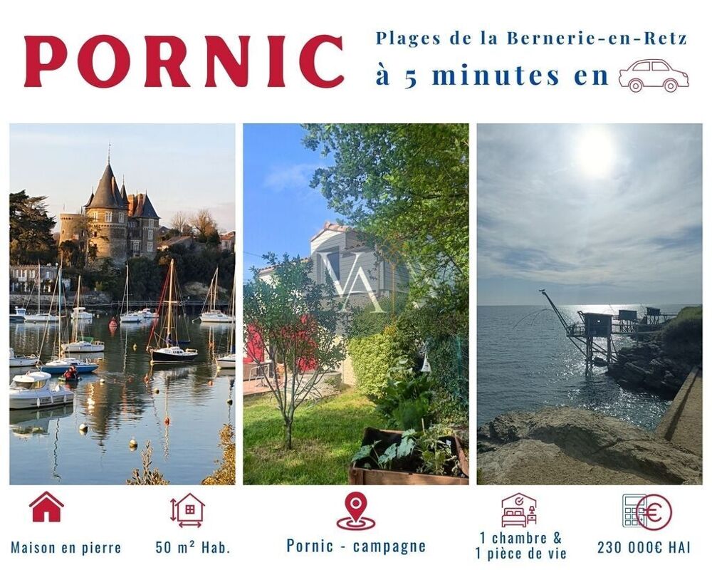Maison 2 pièces 50 m² · à Pornic · 50 m² · 230 000 €
