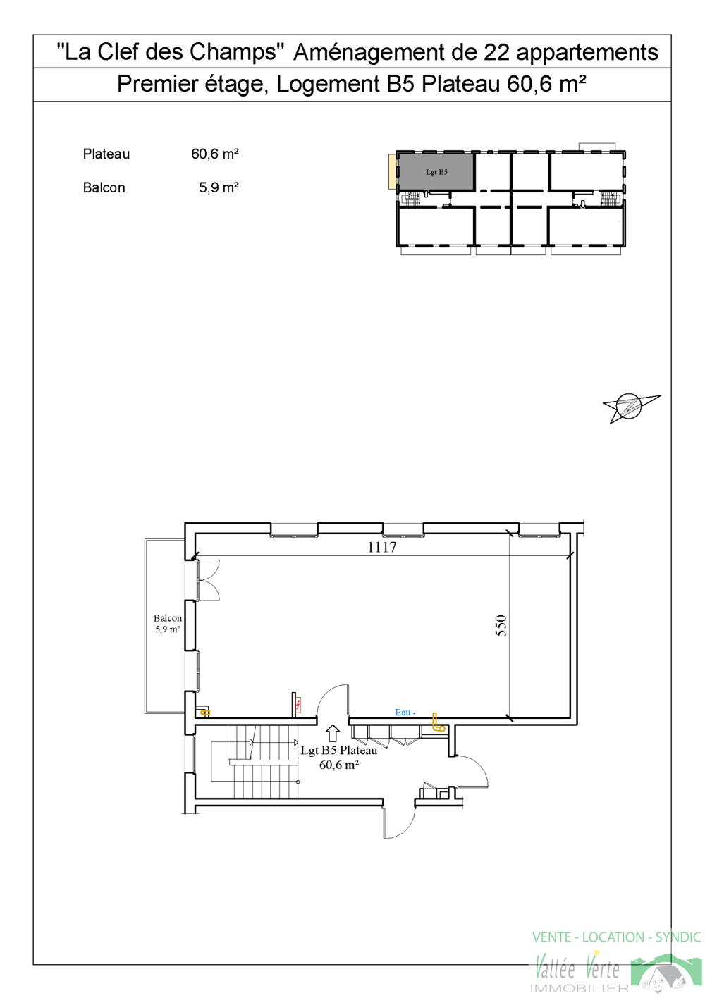Vente Appartement PLATEAU NoB5 T3 + BALCON - LA CLEF DES CHAMPS - HAUTEURS ST JEOIRE St jeoire
