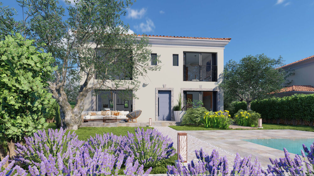Très belle villa de 136 m2 sur une parcelle de 700 m2 en secteur résidentiel à Cheval Blanc (84460)