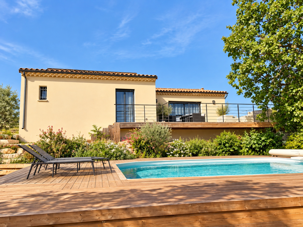Vente Maison LE GARN - AUX PORTES DE L'ARDÈCHE - MAISON PLAIN PIED - 108M2 -3 CHAMBRES -  807M2 DE TERRAIN - PISCINE - GARA Le garn