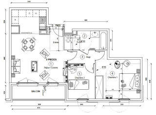  Appartement � vendre 3 pi�ces 61 m�