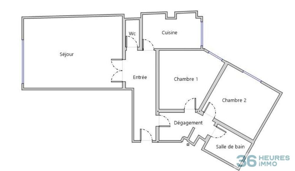 vente Appartement - 3 pièce(s) - 64 m² Paris 13