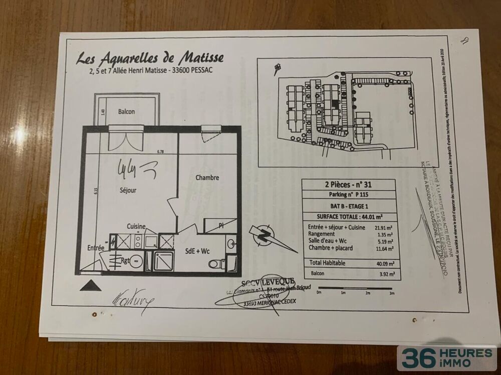 vente Appartement - 2 pièce(s) - 39 m² Pessac (33600)