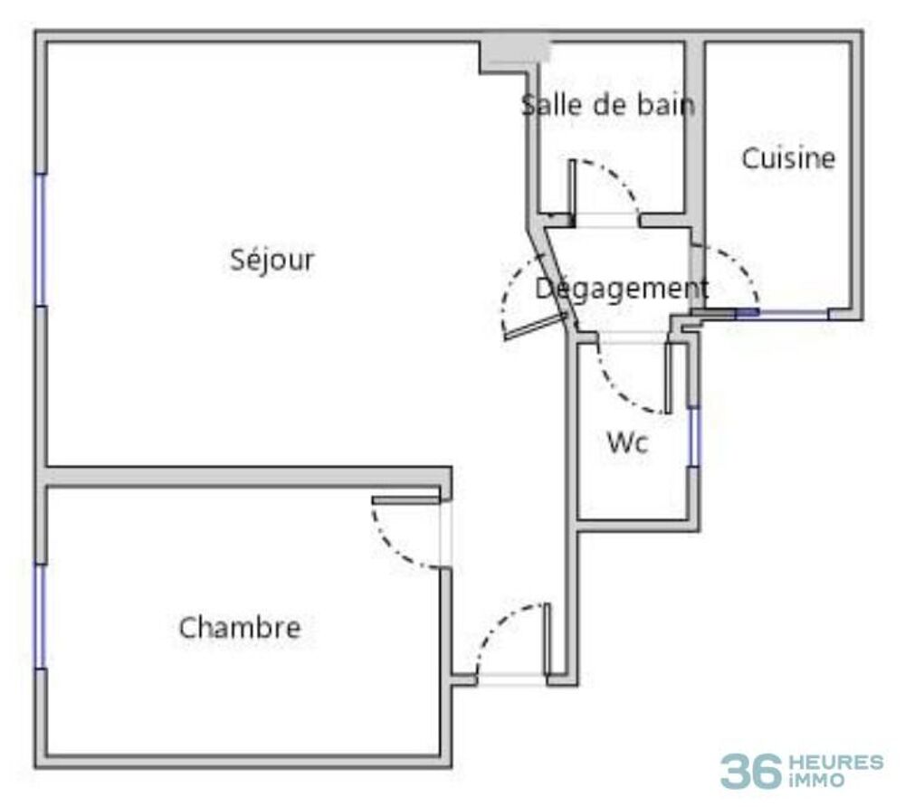 vente Appartement - 2 pièce(s) - 36 m² Paris 18