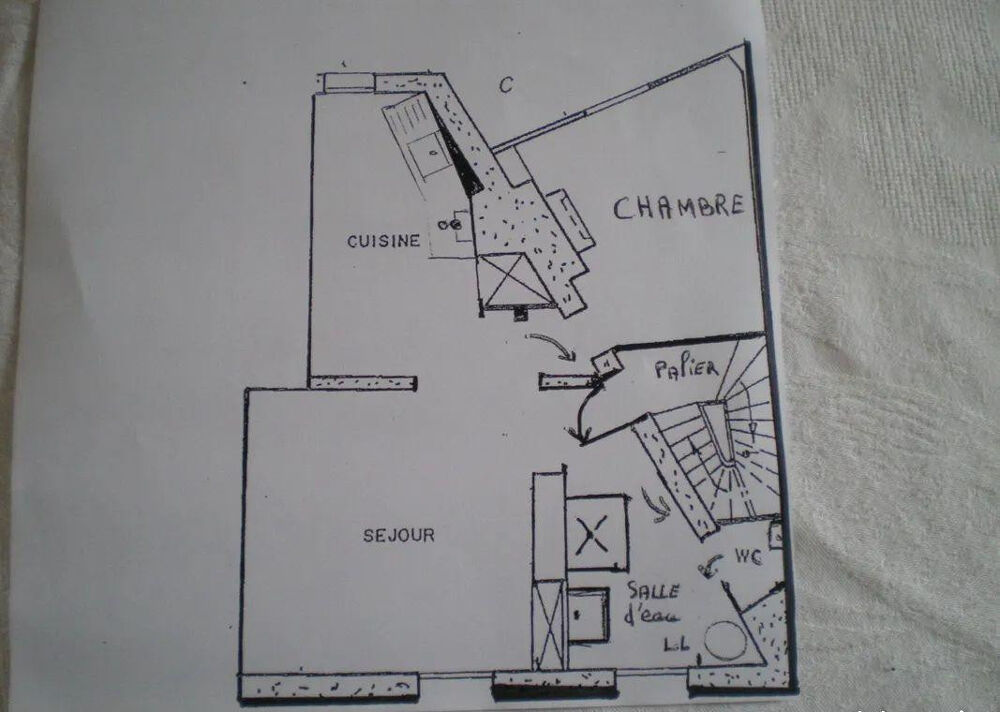 Location Appartement Beau 2P 47m2 refait à neuf Boulevard Jean Royer Tours