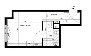  Appartement à vendre 1 pièce 25 m²