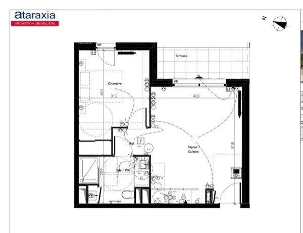 Location Appartement T2 NEUF avec PK à LOUER à TOURS NORD Tours
