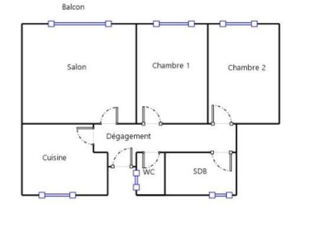  Appartement � vendre 3 pi�ces 56 m�