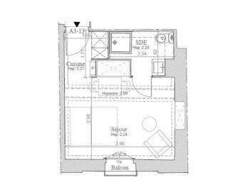  Appartement à louer 1 pièce 18 m²