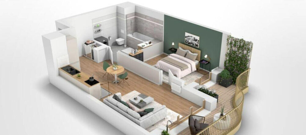 Location appartement 2 pièces 48 m²