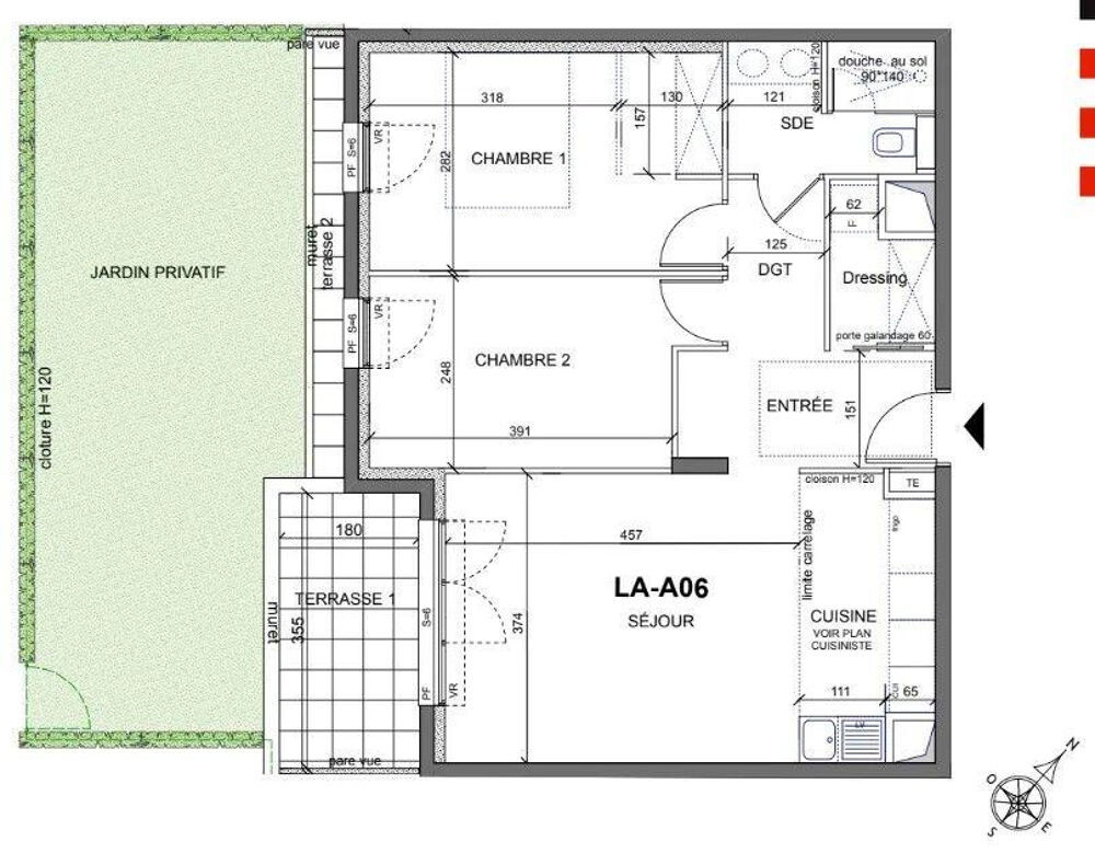 Location Appartement Beau T3 60m² + 40m² jardin Ecoquartier La Vallée Châtenay-malabry
