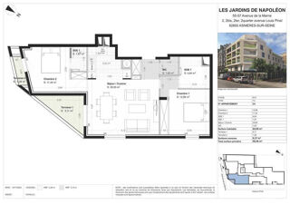  Appartement � louer 3 pi�ces 62 m�