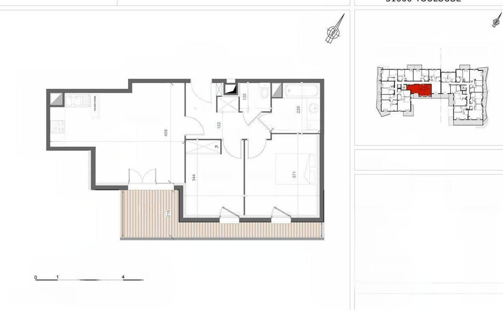 Location Appartement Apt T3 57m² avec terrasse et parking Toulouse