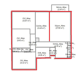  Appartement � vendre 4 pi�ces 81 m� Le puy-en-velay