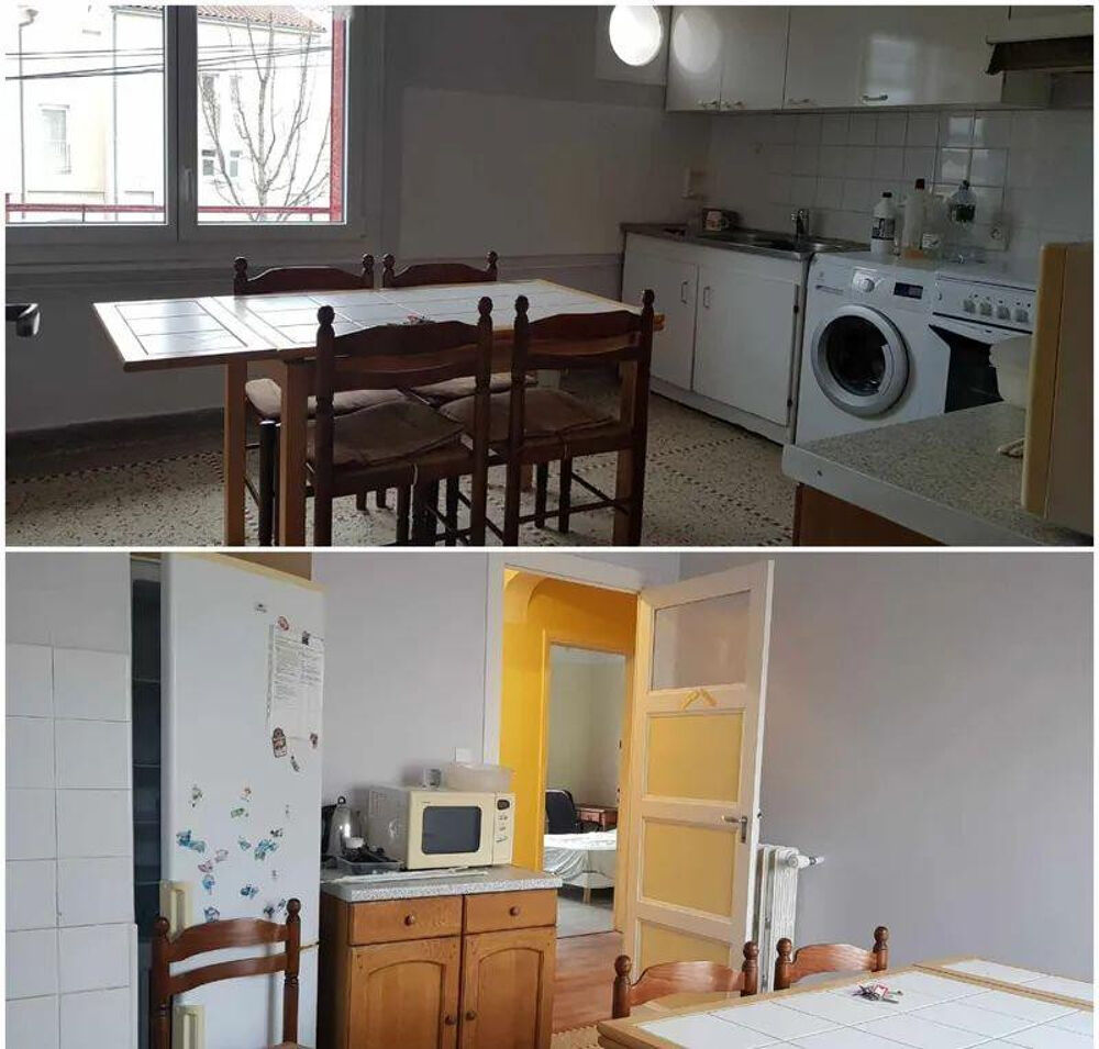 Location Appartement F3 meublé 50m2 +terrasse dans maison à Clermont Clermont-ferrand