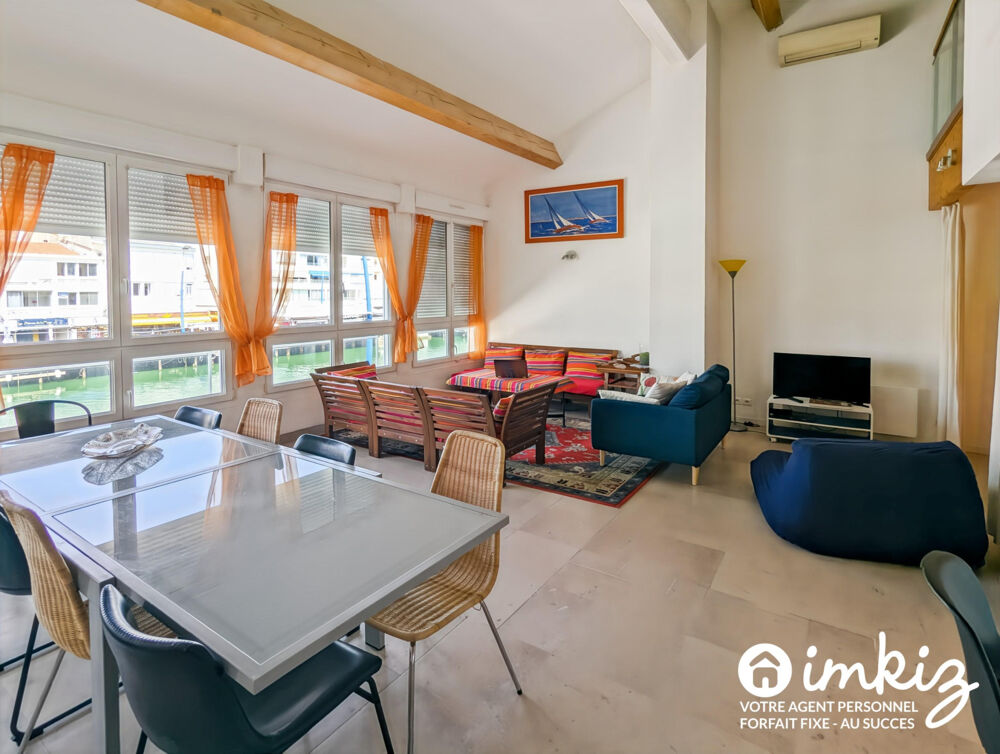 Vente Appartement Loft 87m² - 2 chambres en mezzanine vue sur canal Palavas-les-flots