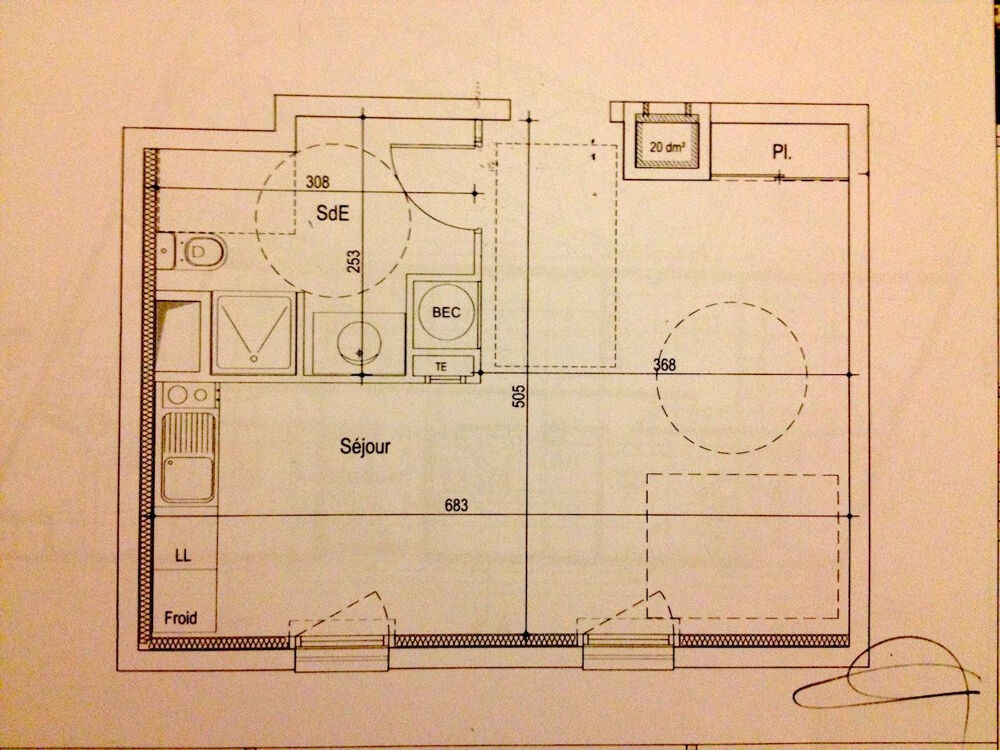 Location Appartement Studio T1bis BBC 32m2 Boulevard de Doulon Nantes