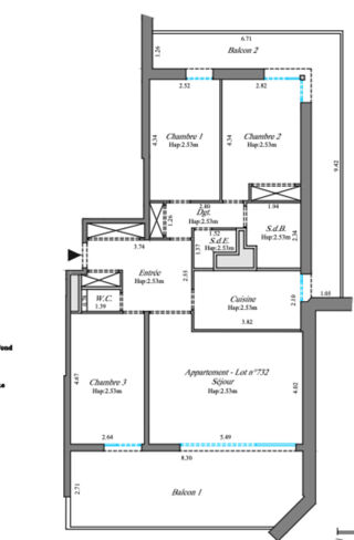  Appartement à vendre 4 pièces 86 m²
