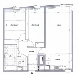  Appartement à louer 3 pièces 72 m²