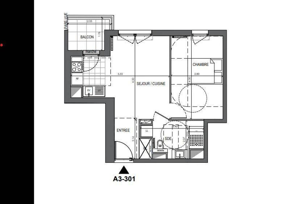 Location Appartement 2 pièces 41 m² neuf et lumineux à Bois-Colombes Bois-colombes