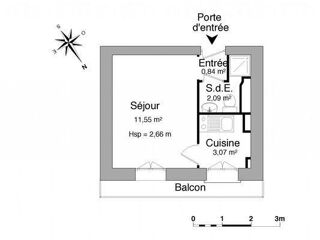  Appartement à louer 1 pièce 18 m²
